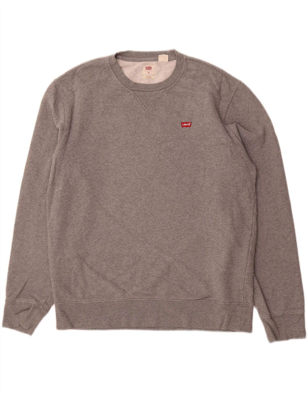 LEVI'S Mens Standard Fit Sweatshirt Jumper Medium Grey Cotton Vintage Levi's and Second-Hand Levi's from Messina Hembry 
