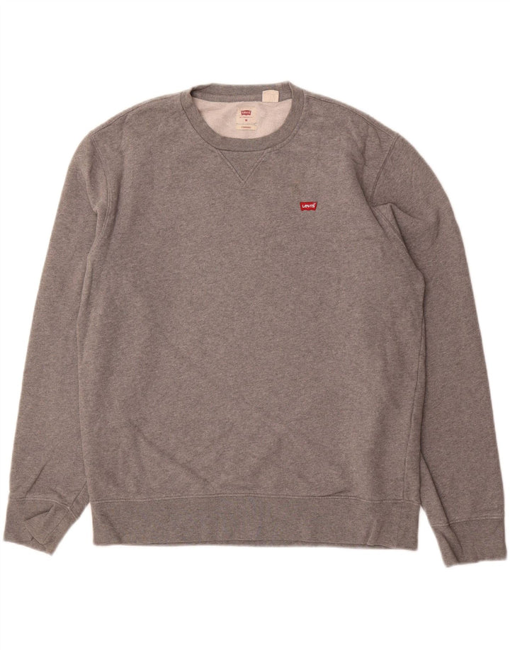LEVI'S Mens Standard Fit Sweatshirt Jumper Medium Grey Cotton Vintage Levi's and Second-Hand Levi's from Messina Hembry 
