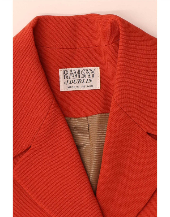 Ramsay Dame 4 Button Blazer Jacket UK 14 Medium Red