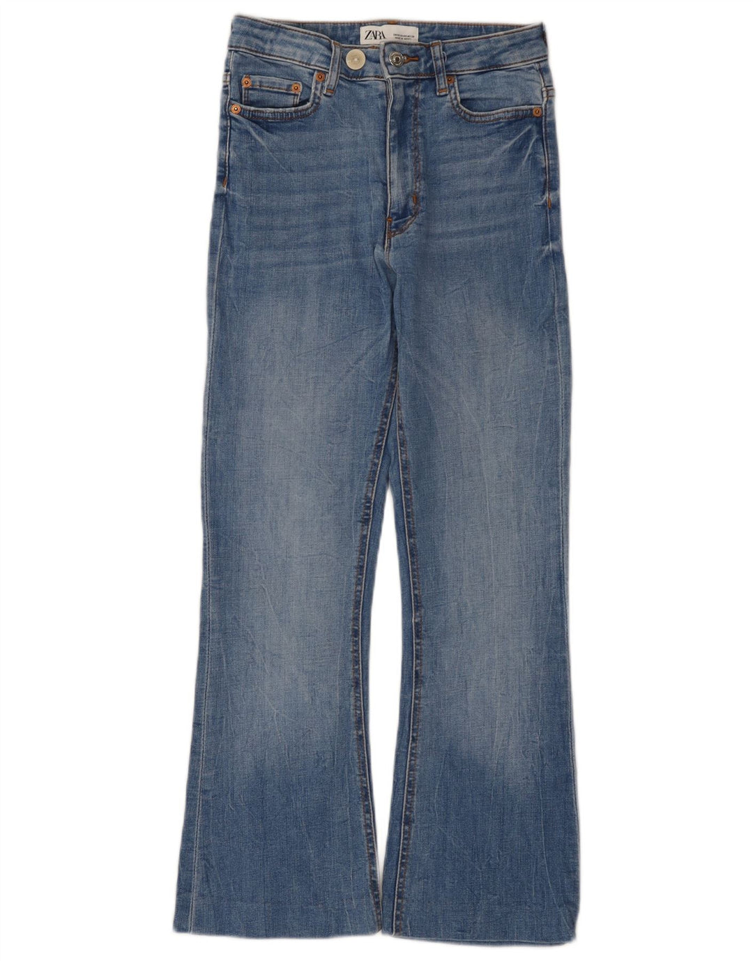 Zara Dame Bootcut Jeans EU 36 XS W26 L26 Blå
