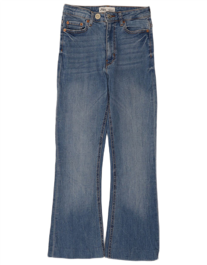 Zara Dame Bootcut Jeans EU 36 XS W26 L26 Blå