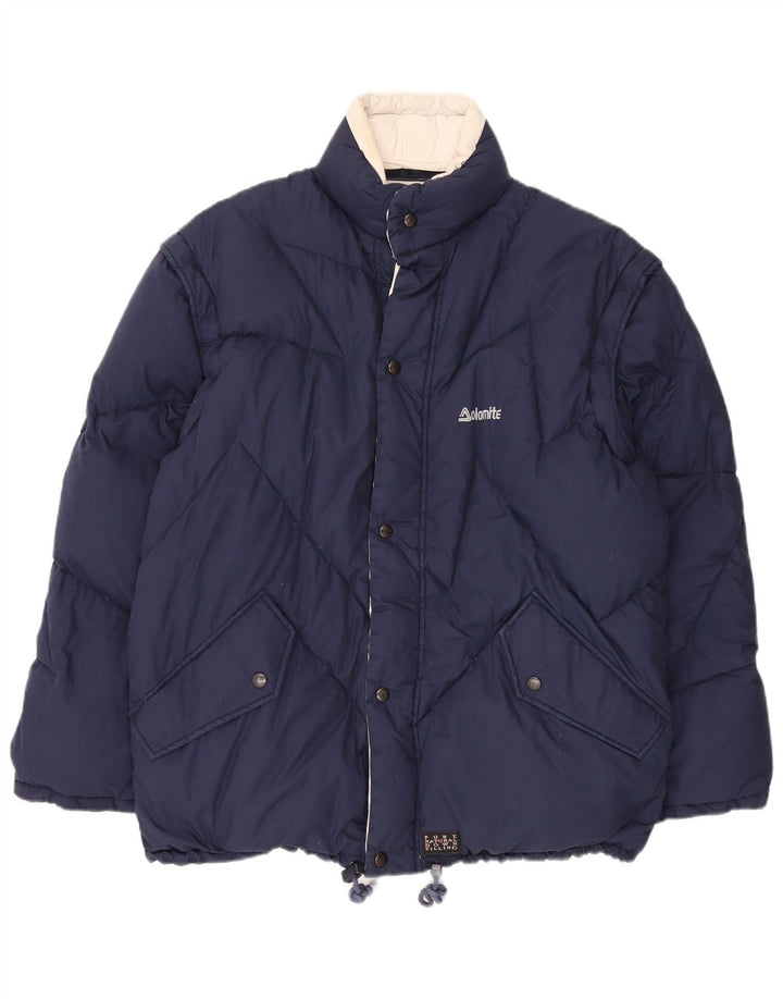 Dolomite Herre Vendbar Polstret Jakke UK 38 Medium Navy Blue Polyester