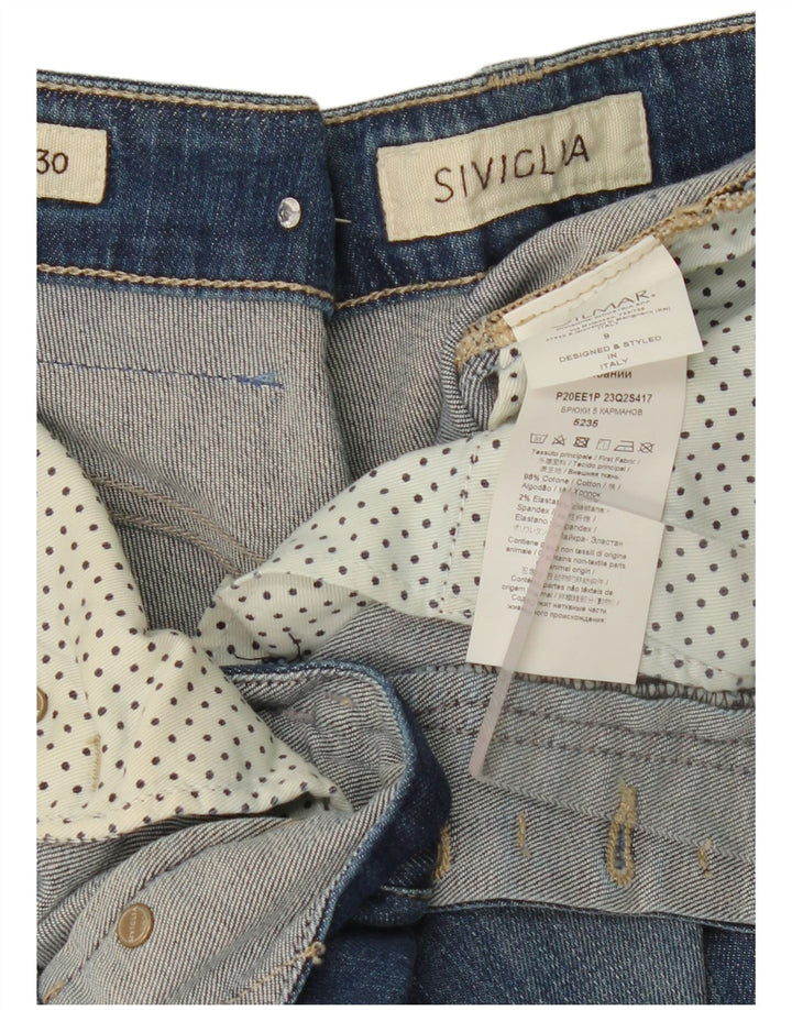 SIVIGLIA Cropped Jeans til kvinder W30 L26 blå bomuld