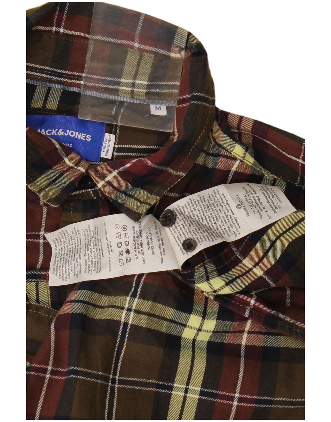 Jack & Jones herre flannelskjorte mellemgrøn ternet bomuld