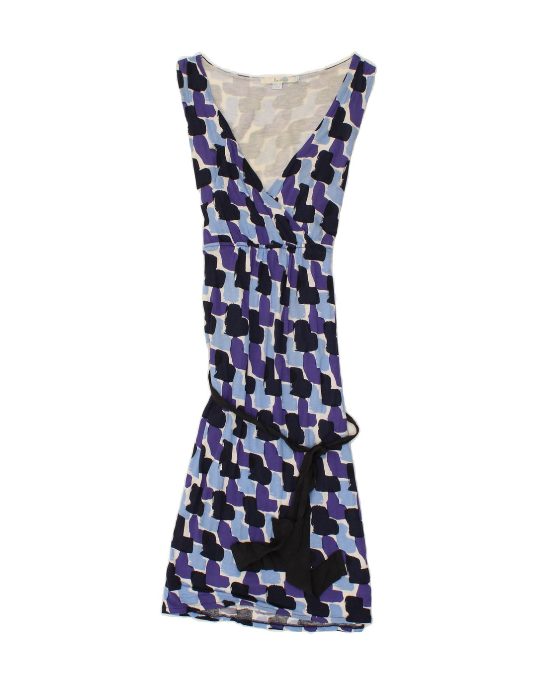 BODEN Womens Sleeveless Basic Dress UK 10 Small Blue Colourblock Lyocell Vintage Boden and Second-Hand Boden from Messina Hembry 