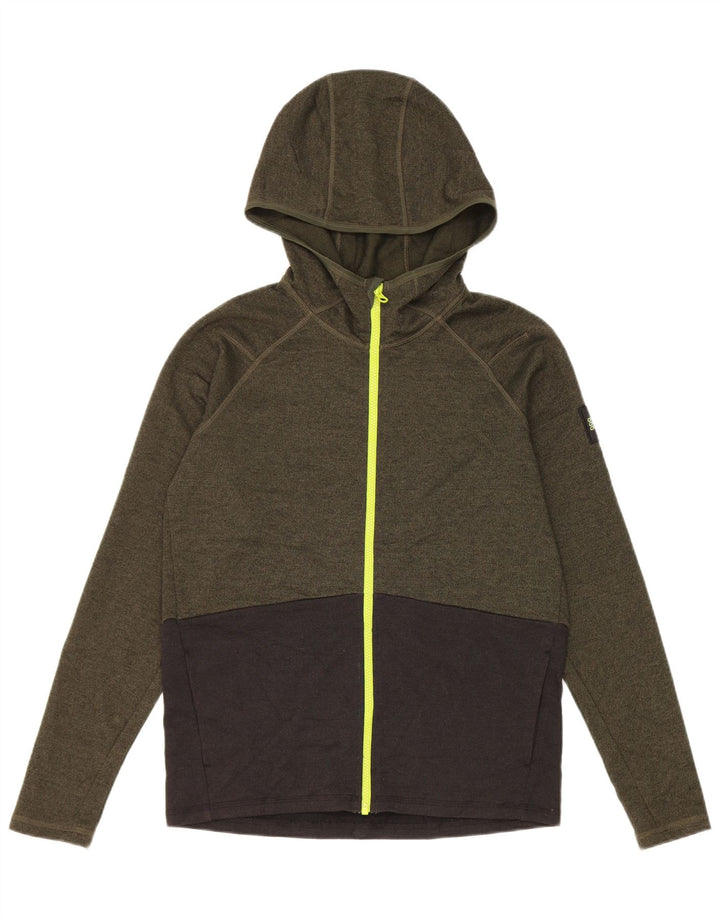 O'Neill hættetrøje med lynlås til drenge 14-15 år Khaki Colourblock Polyester
