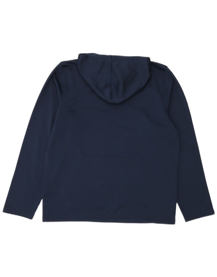 UNDER ARMOUR Mens Hoodie Jumper Large Navy Blue Polyester