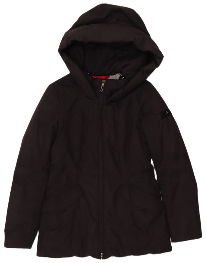 PEUTEREY Polstret hættejakke til kvinder IT 40 Lille sort polyester