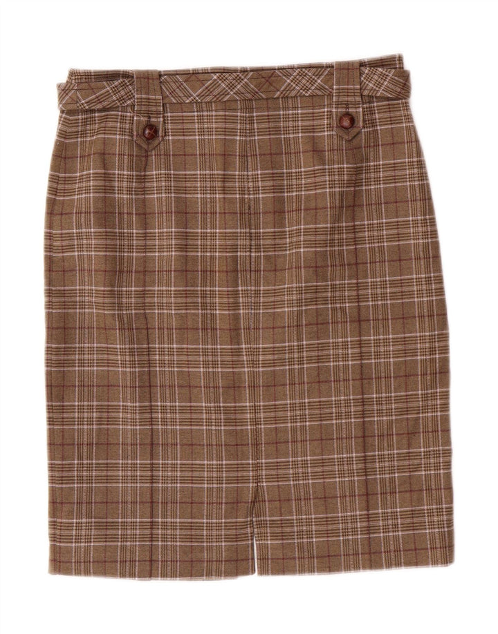 Max & Co. Dame Pencil Skirt IT 38 Small Brown Plaid Classic