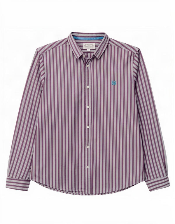 White Stuff Herre Classic Fit skjorte 2XL lilla stribet bomuld