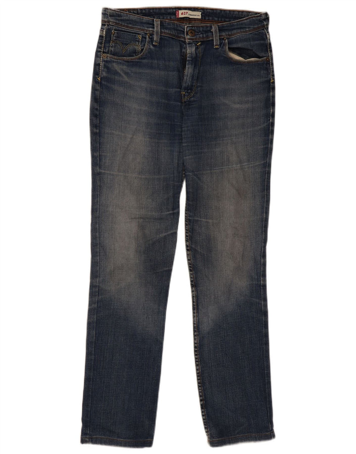 Levi's Dame 627 lige jeans W32 L30 Blå