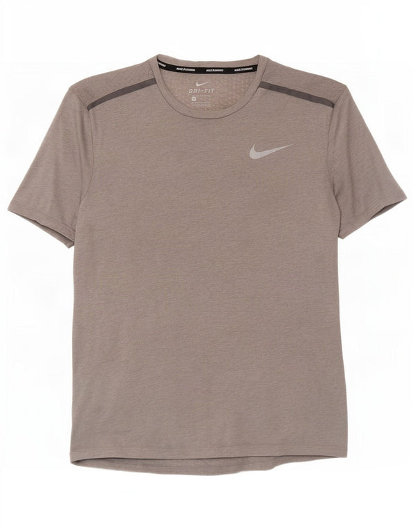 Nike herre Dri Fit T-shirt top mellemgrå polyester