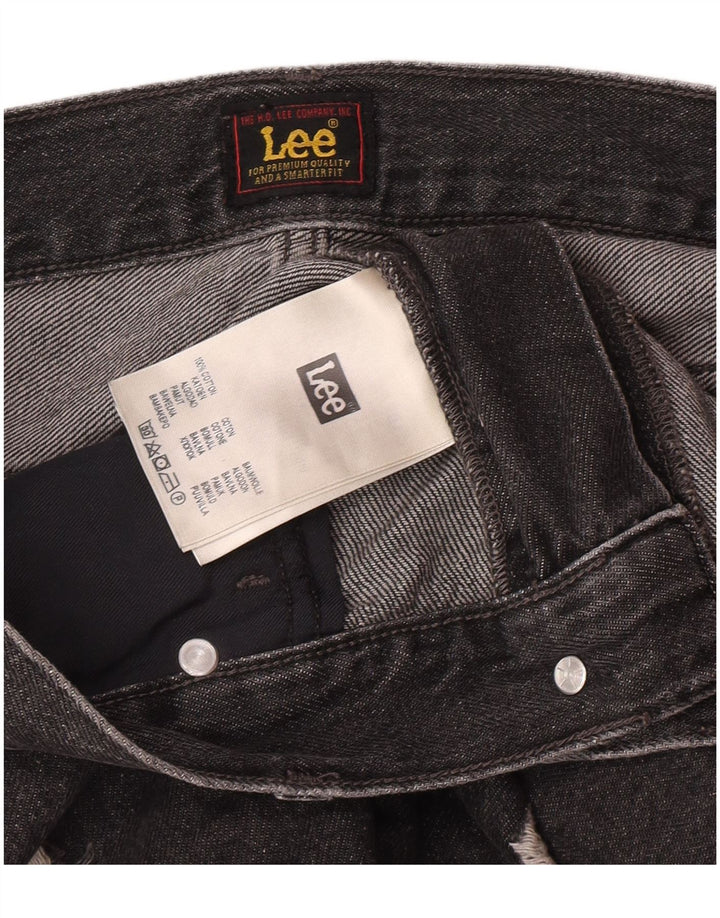 Lee Mens Distressed Slim Jeans W31 L32 Grå Bomuld