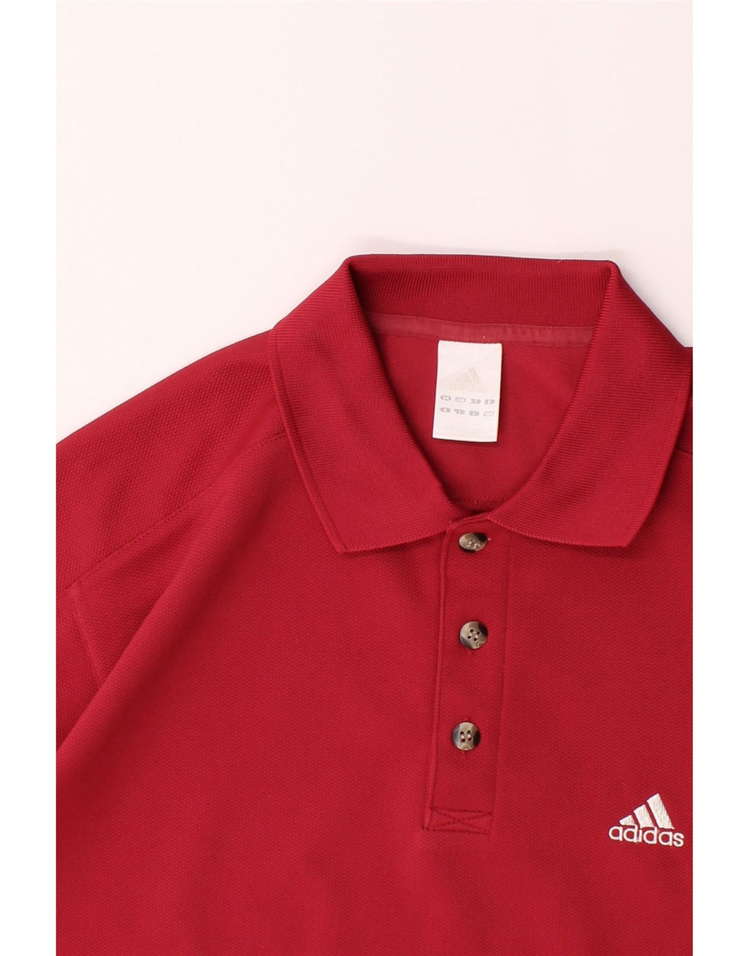ADIDAS Mens Polo Shirt Large Red Polyester Vintage Adidas and Second-Hand Adidas from Messina Hembry 