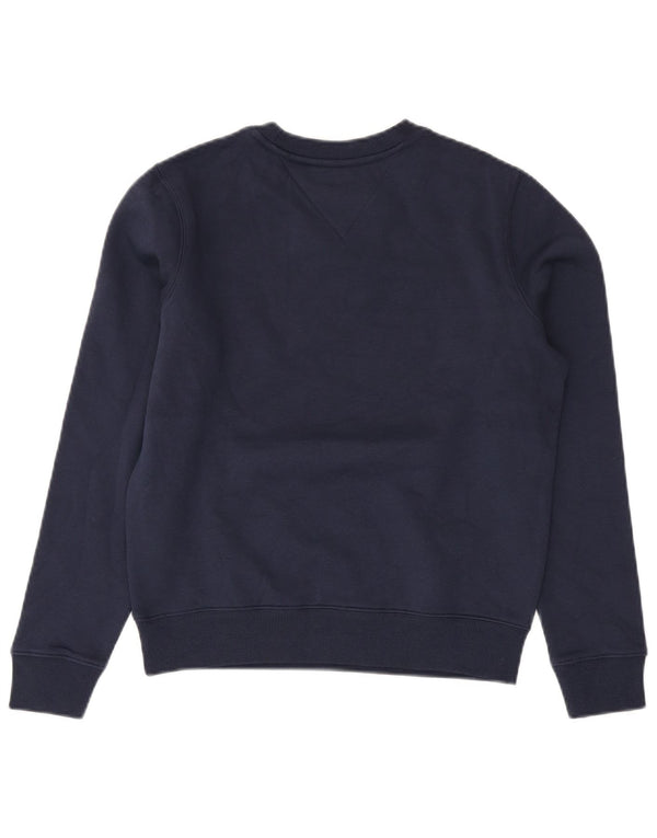 TOMMY HILFIGER oversized sweatshirttrøje til kvinder UK 6 XS marineblå bomuld