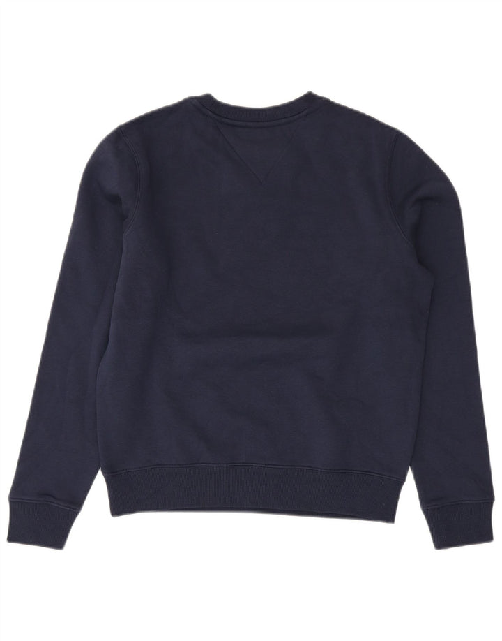 TOMMY HILFIGER oversized sweatshirttrøje til kvinder UK 6 XS marineblå bomuld