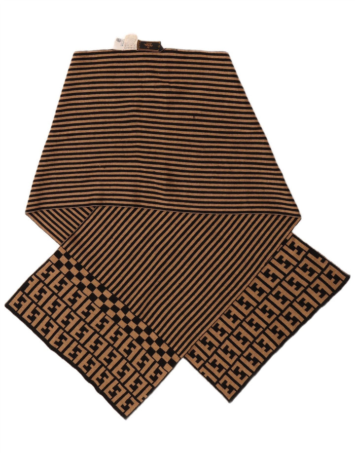 Fendi Damesjal IT 42 Medium Beige Stribet Merinould Designer