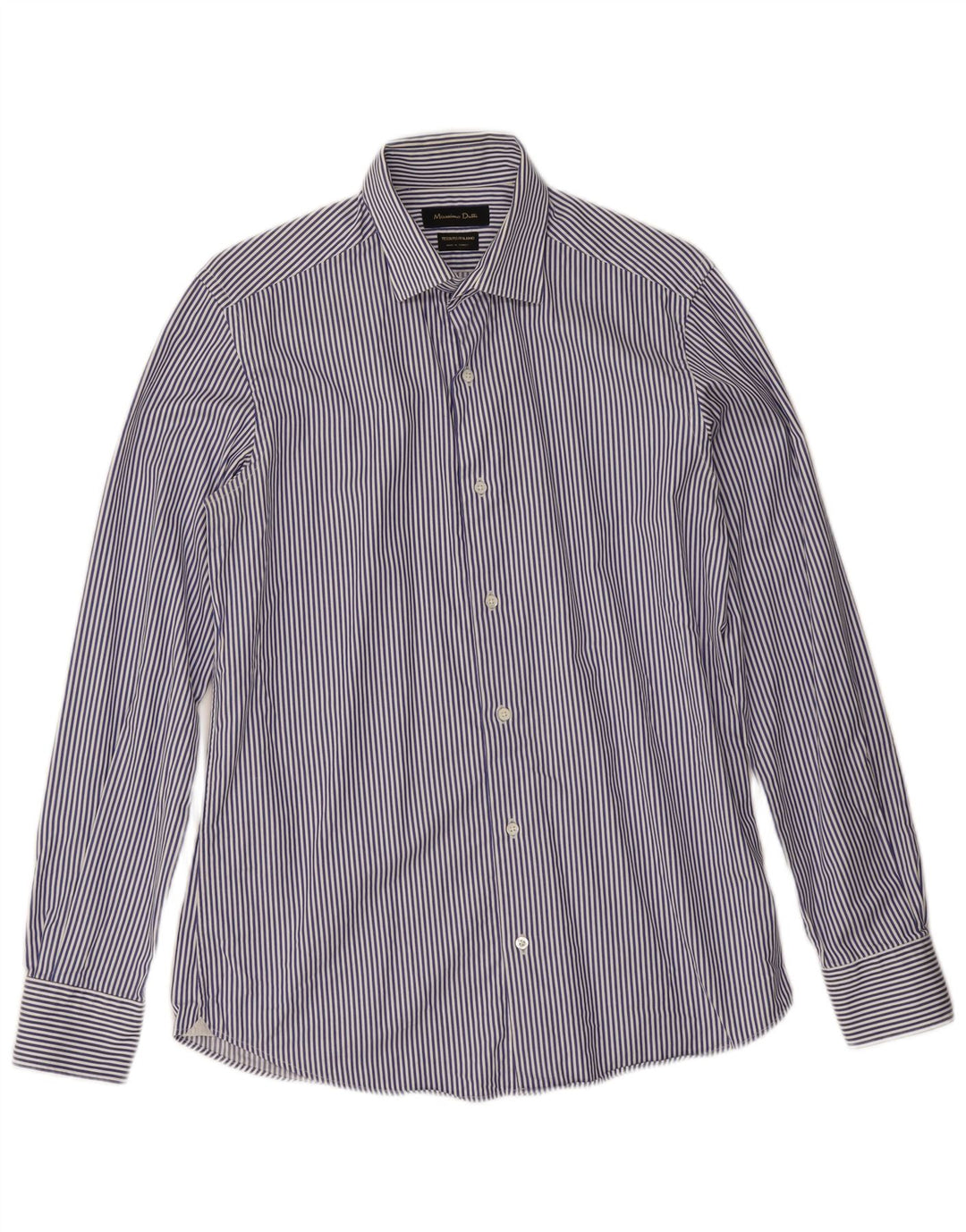 Massimo Dutti Herreskjorte Str. 15 1/2 39 Medium Blue Pinstripe