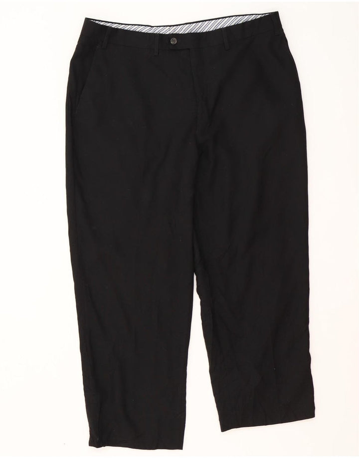 Izod Straight Suit Bukser til mænd W38 L26 Sort polyester