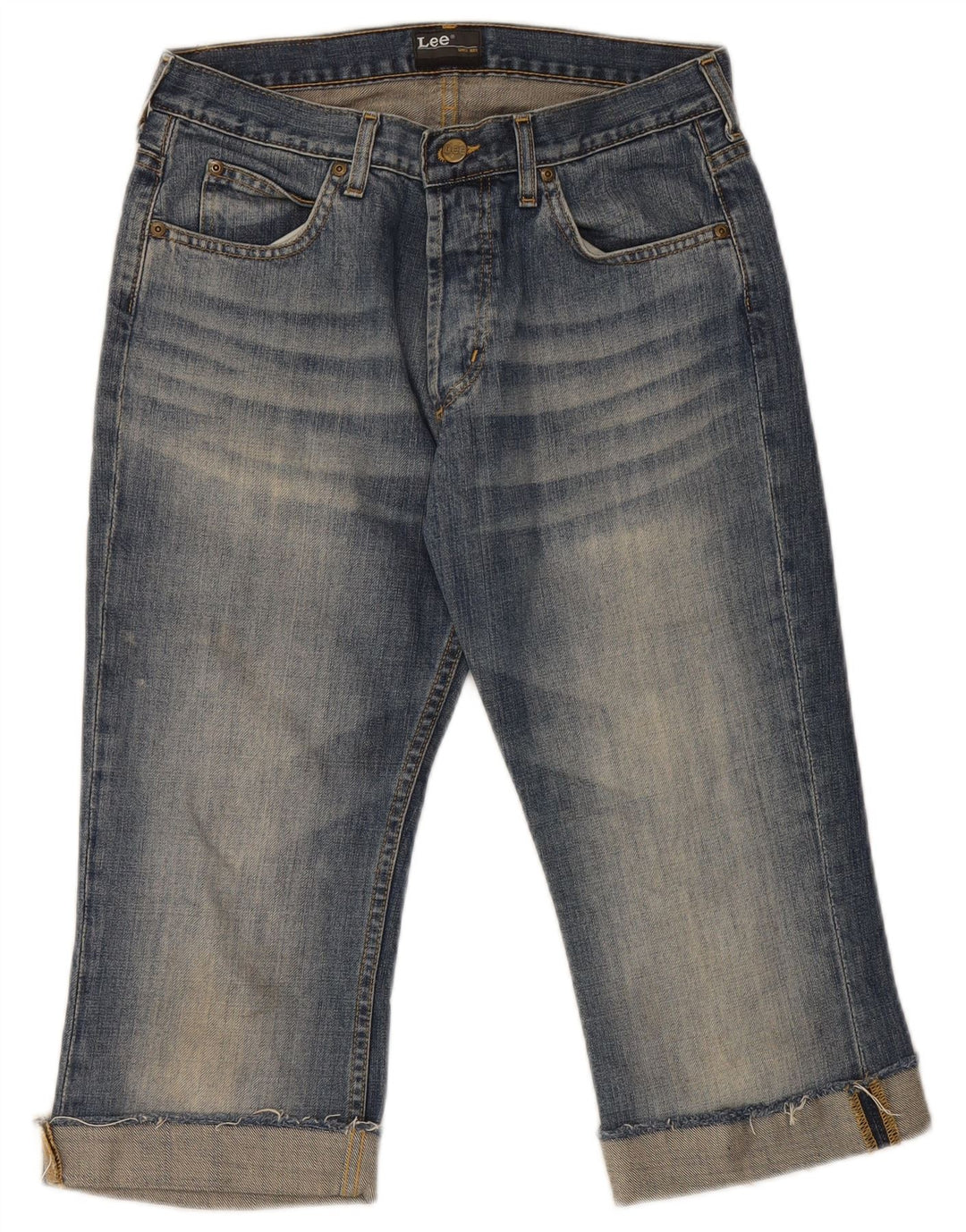 Lee Dame Denver Capri Jeans W32 L20 Blå Bomuld