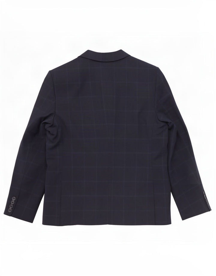 Zara Boys 2-knaps blazerjakke 13-14 år marineblå ternet polyester
