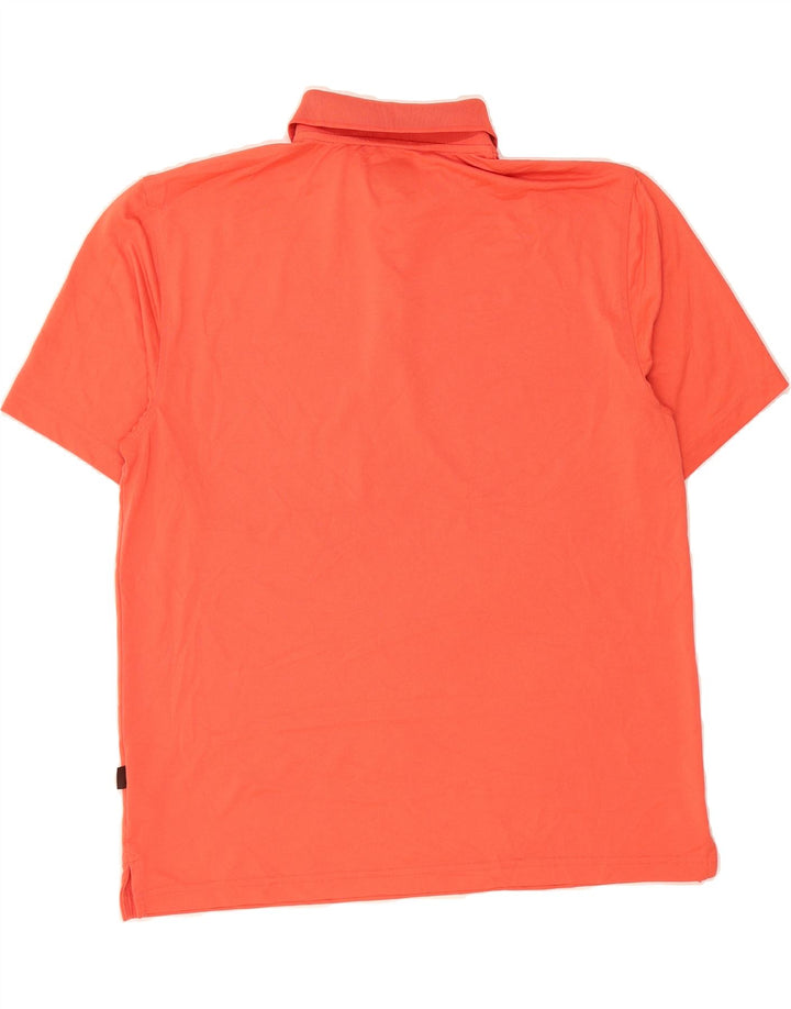 GREG NORMAN Mens Polo Shirt Medium Orange Polyester Vintage Greg Norman and Second-Hand Greg Norman from Messina Hembry 