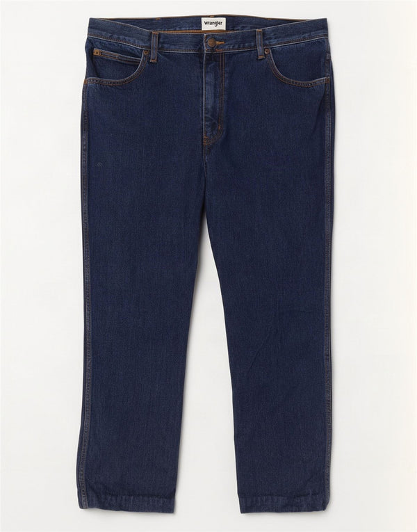 Wrangler Herre Texas Straight Jeans W38 L27 Marineblå Bomuld