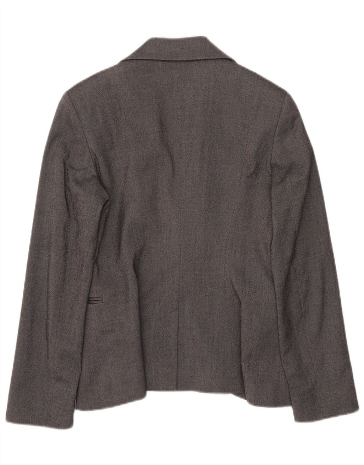 Sisley Dame 1 Knap Blazer Jacket UK 8 Small Grey