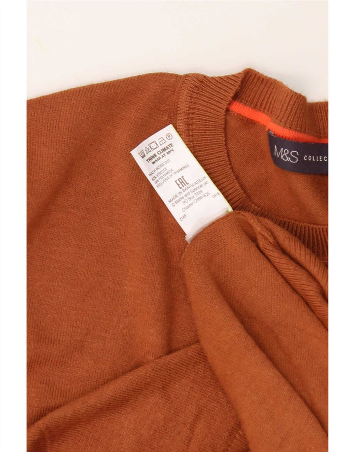 Marks & Spencer Dametrøjetrøje med rund hals DK 12 Medium Brun