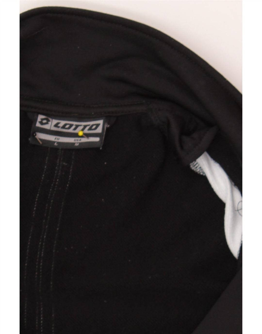 LOTTO Mens Tracksuit Top Jacket Medium Black Tie Dye Polyester Vintage Lotto and Second-Hand Lotto from Messina Hembry 