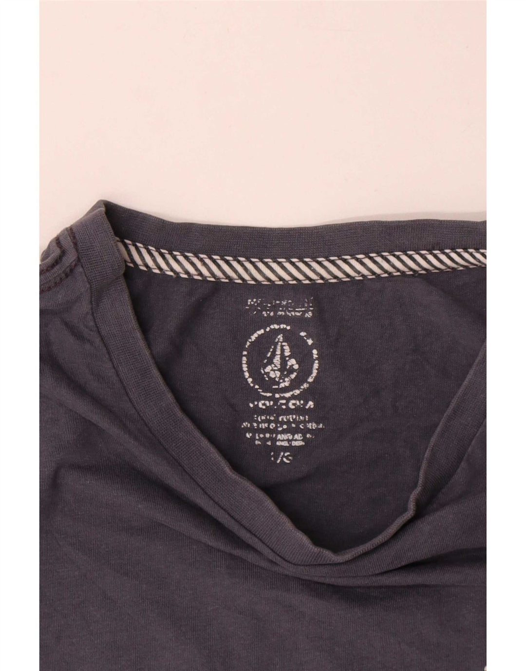 Volcom Herre grafisk T-shirt Top Stor marineblå bomuld