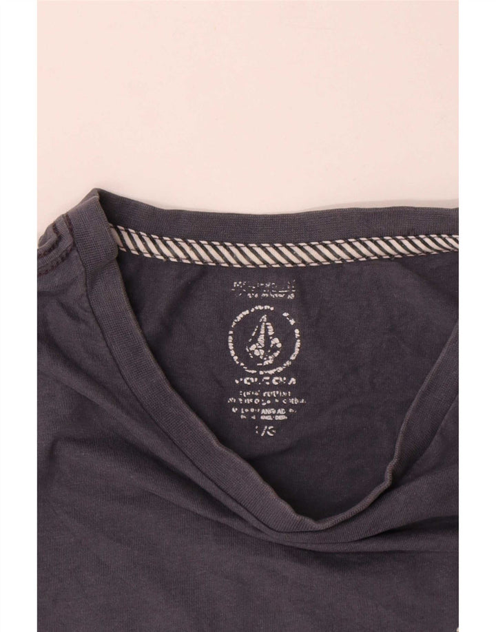 Volcom Herre grafisk T-shirt Top Stor marineblå bomuld