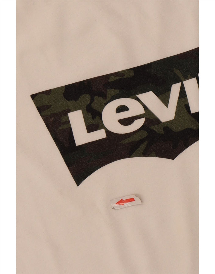 Levi's Herre grafisk T-shirt top 2XL hvid bomuld