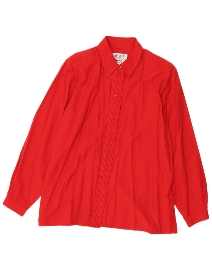 Avoca dameskjorte bluse EU 44 XL Rød viskose