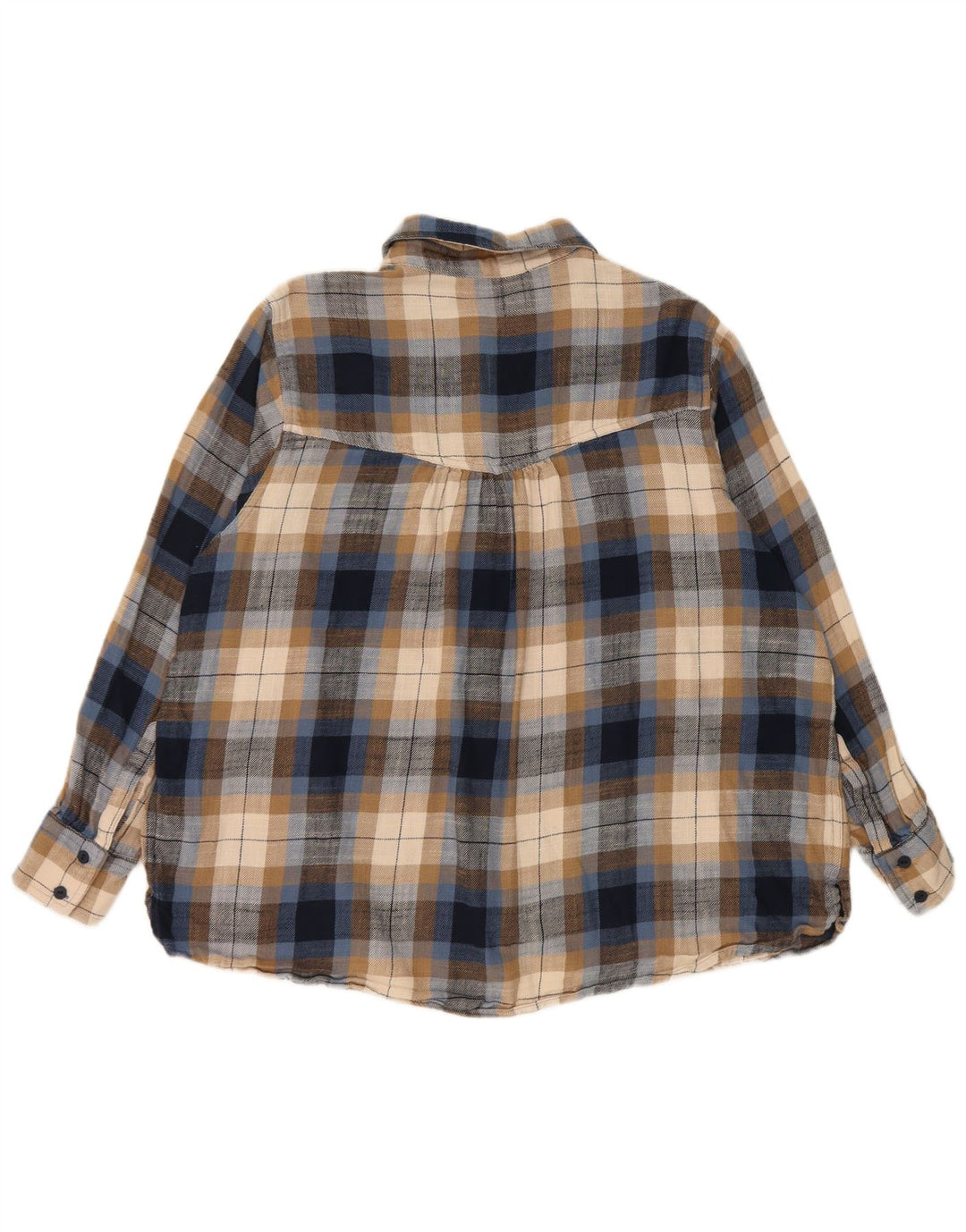 Marks & Spencer Flannelskjorte til kvinder UK 18 XL Flerfarvet ternet bomuld