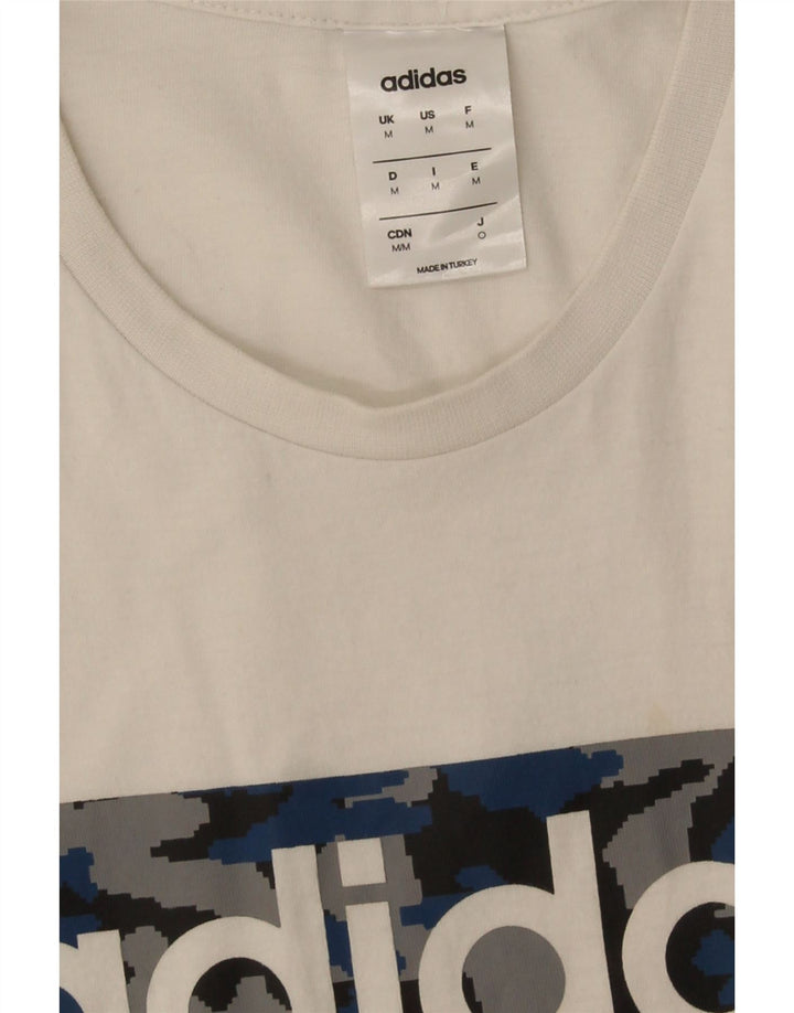 Adidas Grafisk T-shirt til mænd, mellem hvid