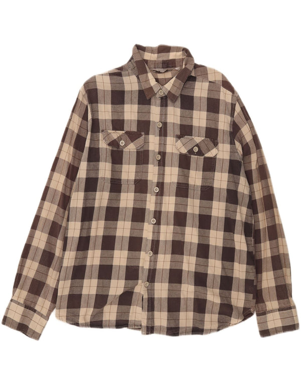 Mountain Warehouse Herre flannelskjorte 2XL brun ternet bomuld