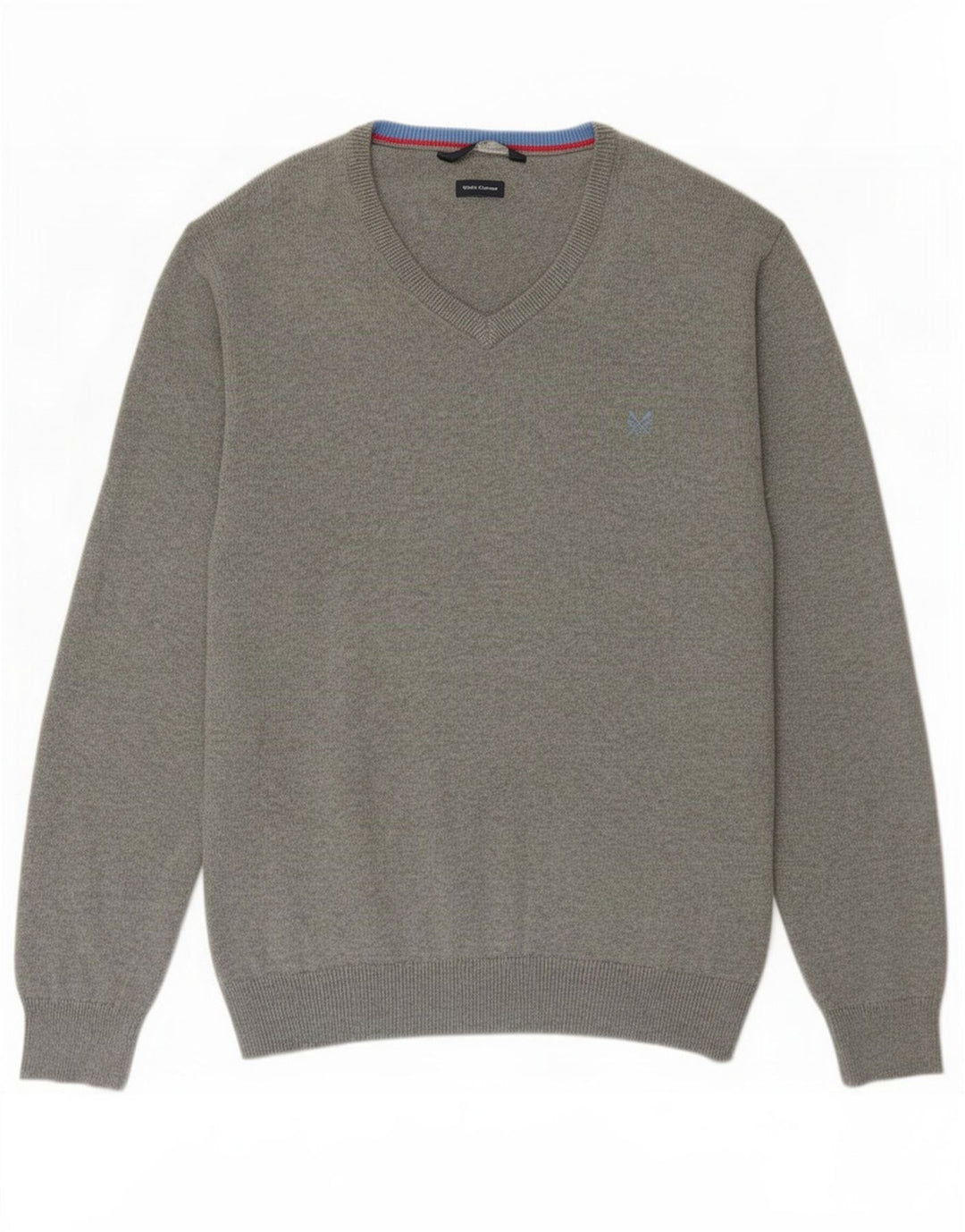 J. Crew Herre V-hals sweater 2XL Grå Bomuld