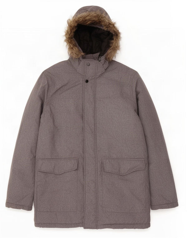Jack & Jones Herre Hooded Parka Jacket UK 38 Medium Grey