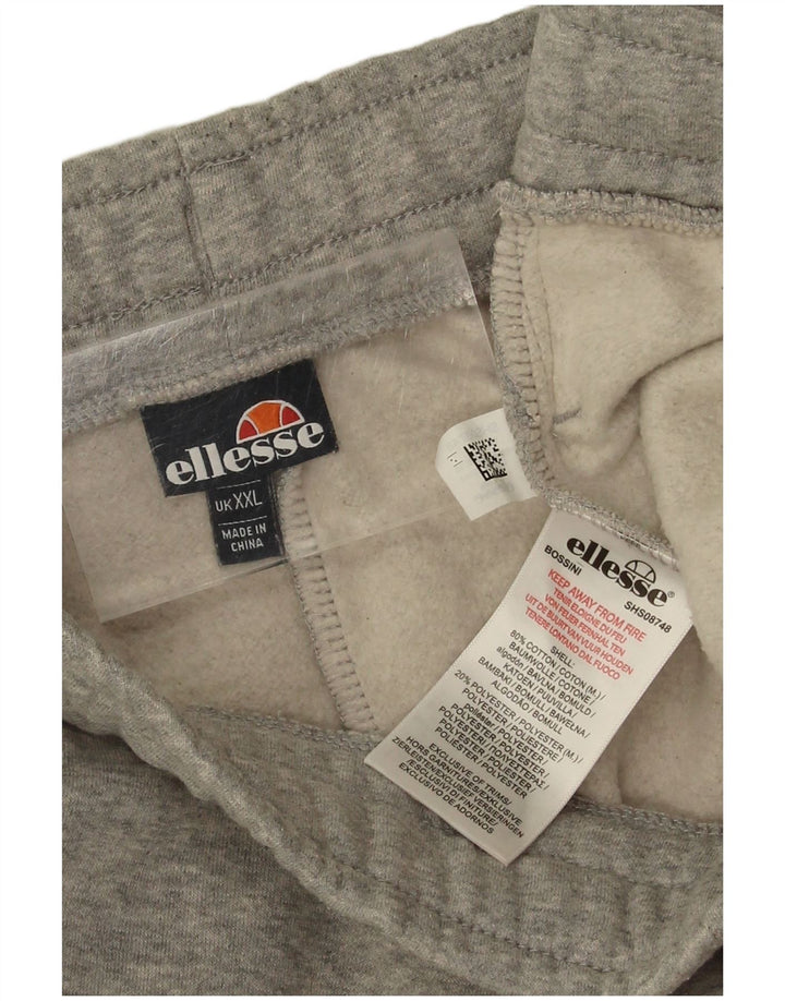 ELLESSE Mens Graphic Sport Shorts 2XL  Grey Cotton