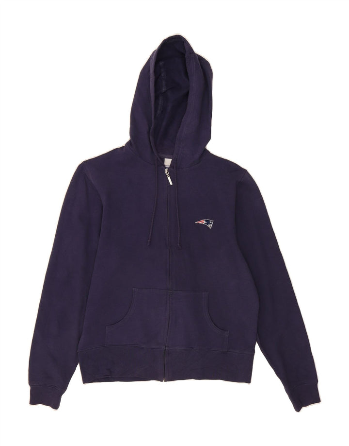 REEBOK Womens Zip Hoodie Sweater UK 14 Medium Navy Blue Vintage Reebok and Second-Hand Reebok from Messina Hembry 