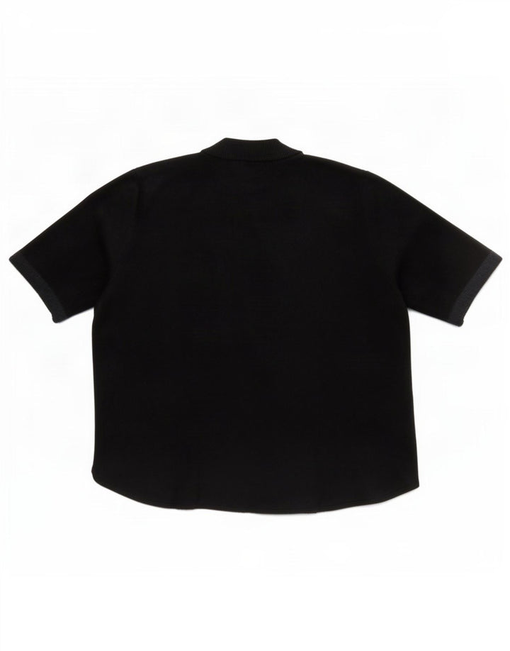 Zara Kortærmet Crop Top UK 10 Small Black