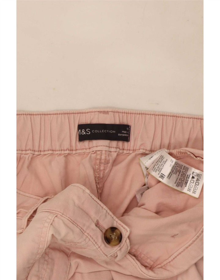 Marks & Spencer Dame Crop Cargo Bukser UK 12 Medium W30 L26 Pink