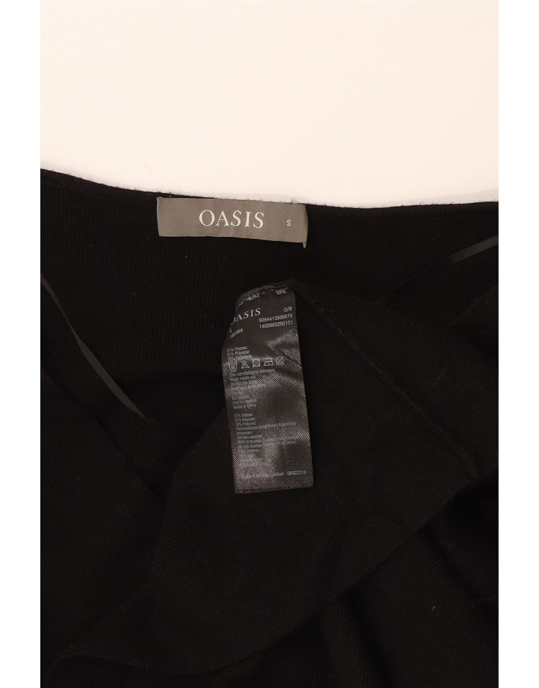 Oasis Dame Jumper Dress UK 10 Small Black Viscose