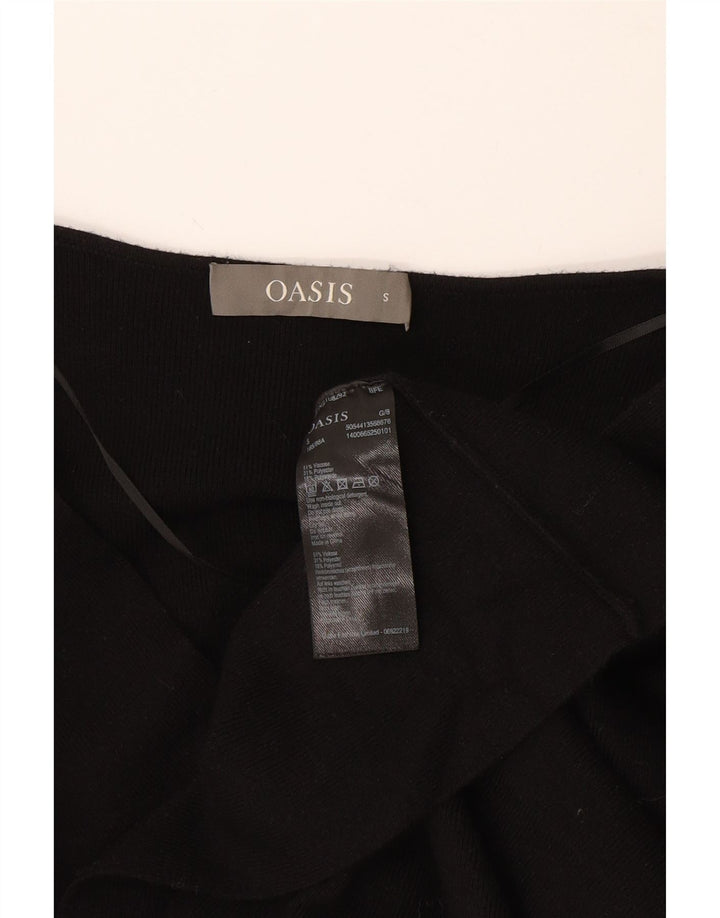 Oasis Dame Jumper Dress UK 10 Small Black Viscose