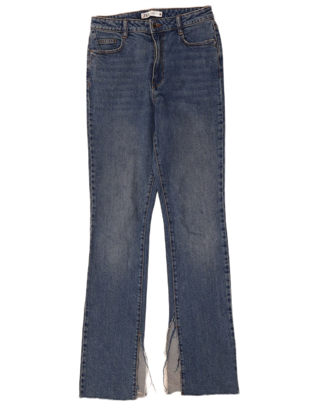 ZARA Dame Bootcut Jeans EU 36 XS W26 L33 Blå