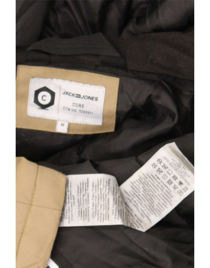 Jack & Jones Herre Hooded Parka Jacket UK 38 Medium Beige Polyester