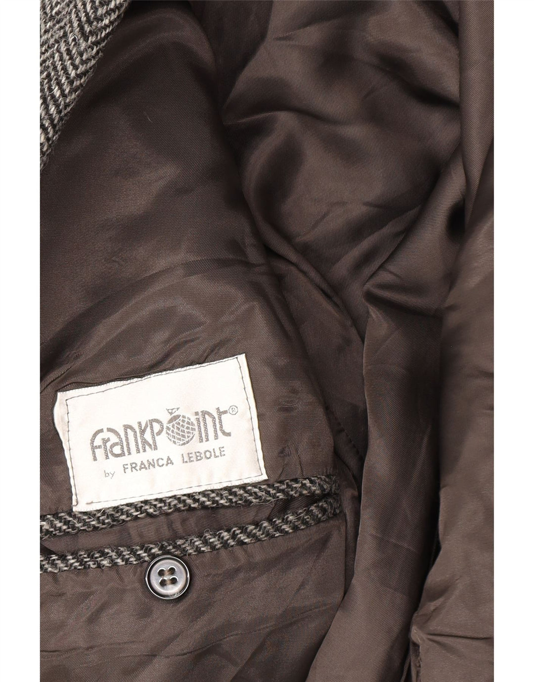 Lanificio Campore Herre 2 Button Blazer Jacket UK 40 Large Grey Herringbone