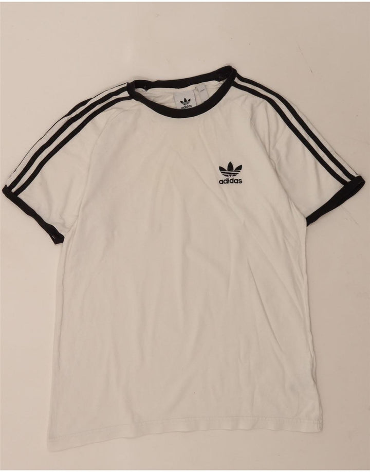 Adidas Herre T-Shirt Top Medium Hvid Bomuld