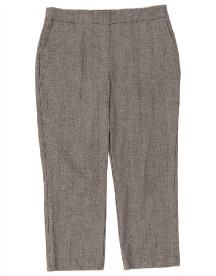 Marks & Spencer Lige Capri-bukser til kvinder UK 12 Medium W30 L23 Grå